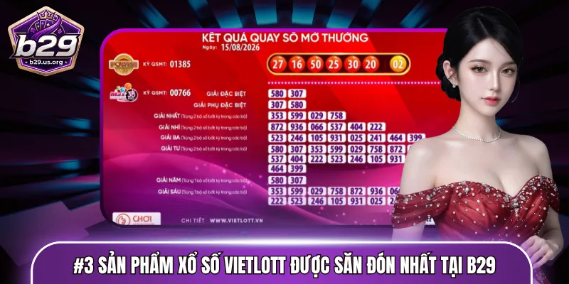 #3 sản phẩm xổ số Vietlott được săn đón nhất tại B29