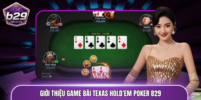 Giới thiệu game bài Texas Hold'em Poker B29