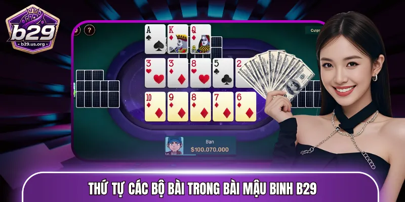 Thứ tự các bộ bài trong bài Mậu Binh B29